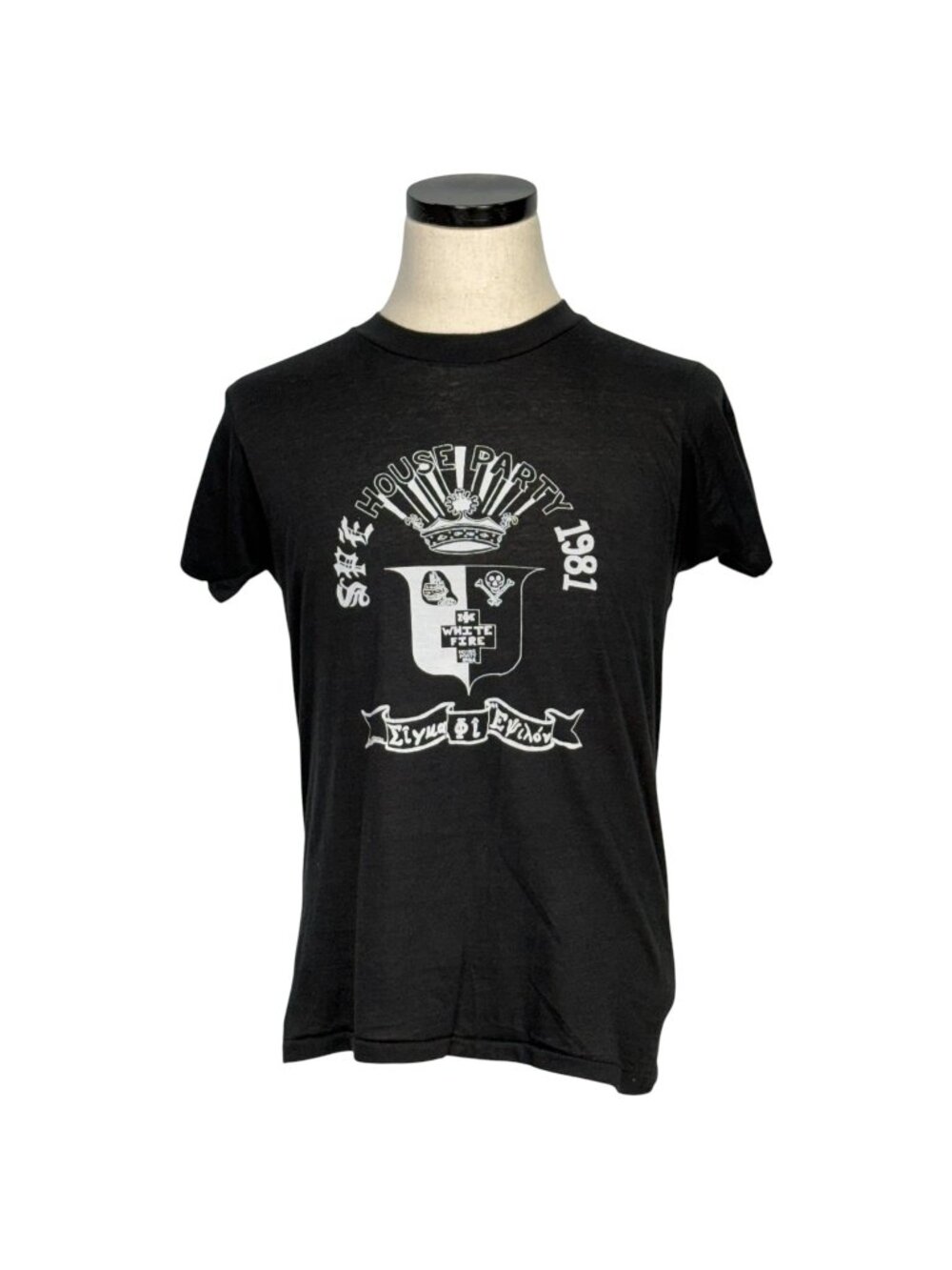 SAE House Party 1981 Graphic Tee Black Vintage Super Screen Stars Size L